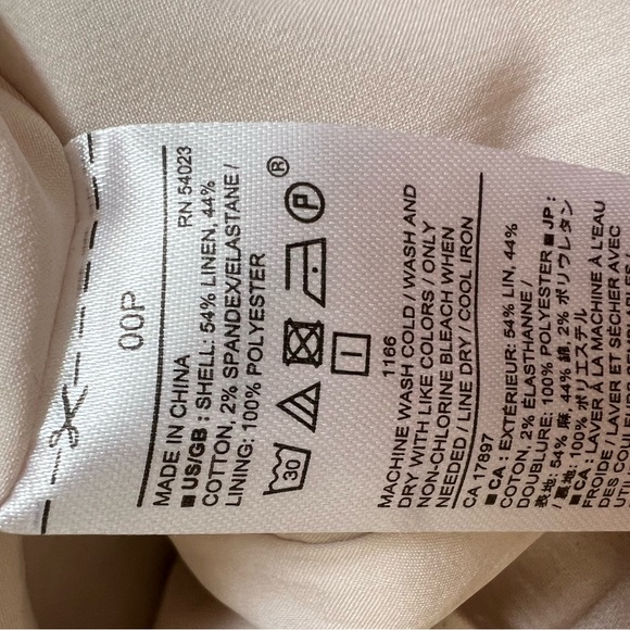 Banana republic front button linen midi skirt size 00 petite - Picture 6 of 8